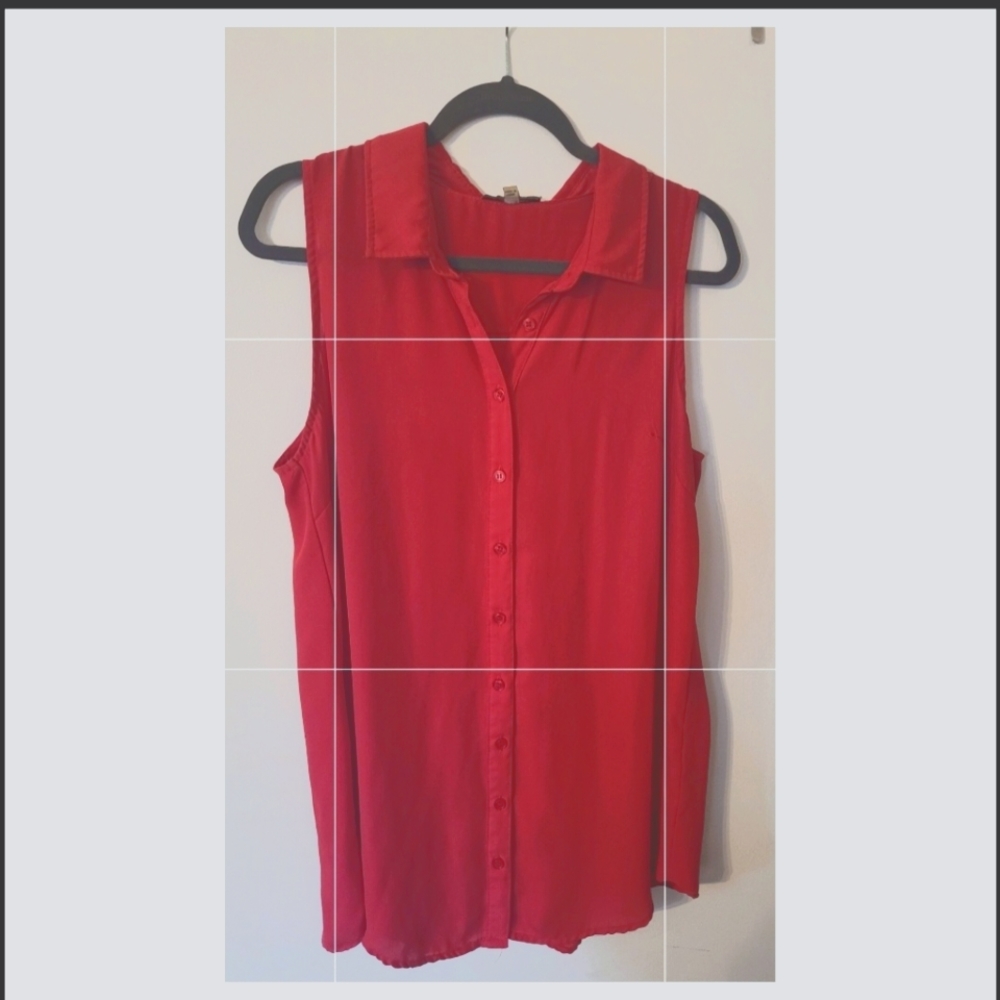 Dark pink Soiree sleeveless button down size XL